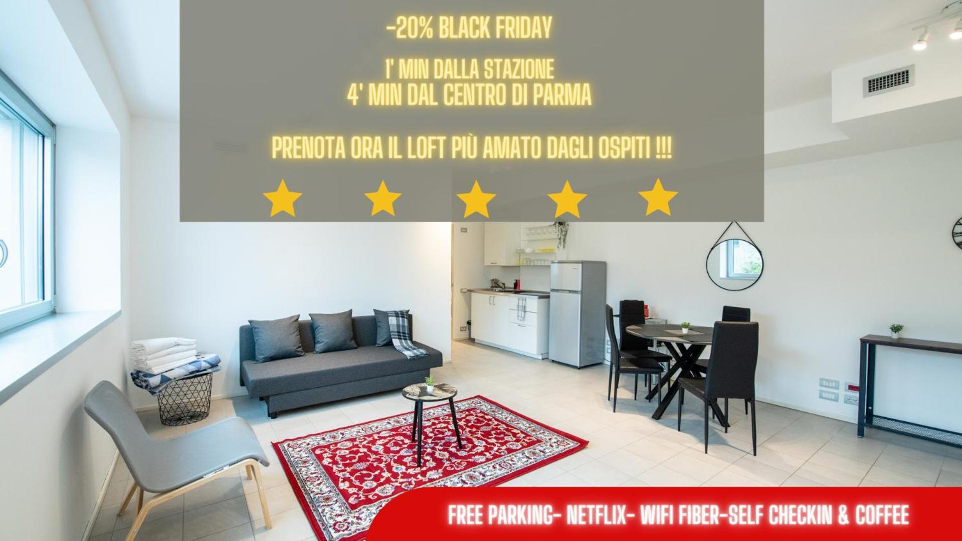 350 M Dalla Stazione L Parcheggio Free L Nova Loft Apartment Parma Phòng bức ảnh